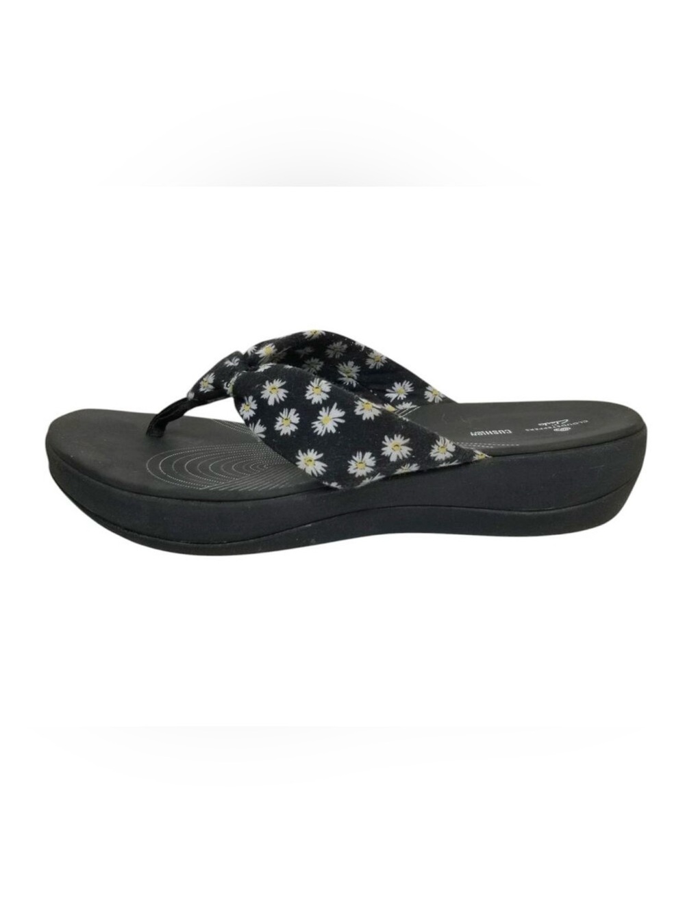 Clarks Black Floral Daisy Cloudsteppers Sandal
